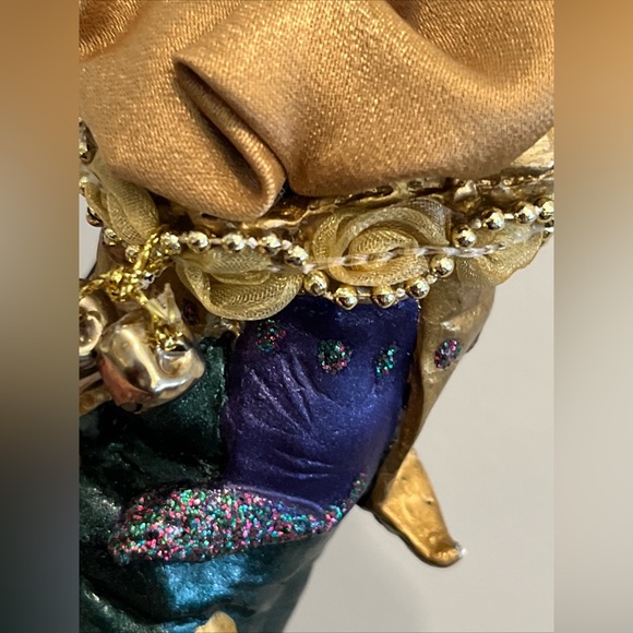 Jacqueline Kent Collection Christmas Royal Stocking Ornament Jester Slipper 2004 - Picture 12 of 16